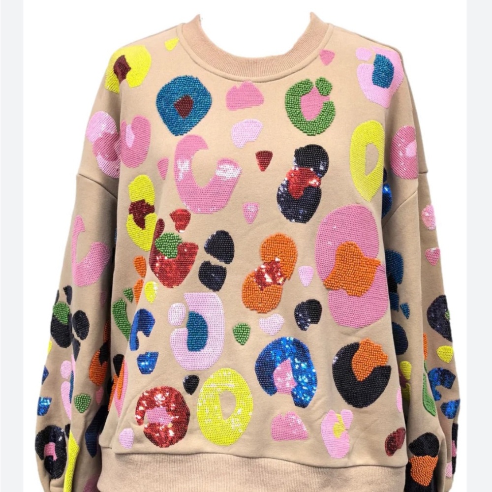 Queen of Sparkles- Leopard Sweatshirt NWT